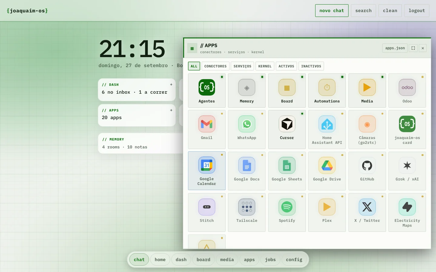 apps do joaquaim-os no tema claro